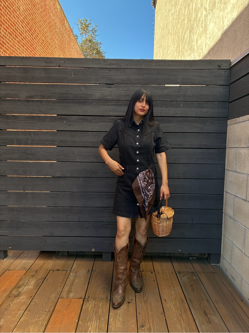 Levi's Black Button-Front Dress
